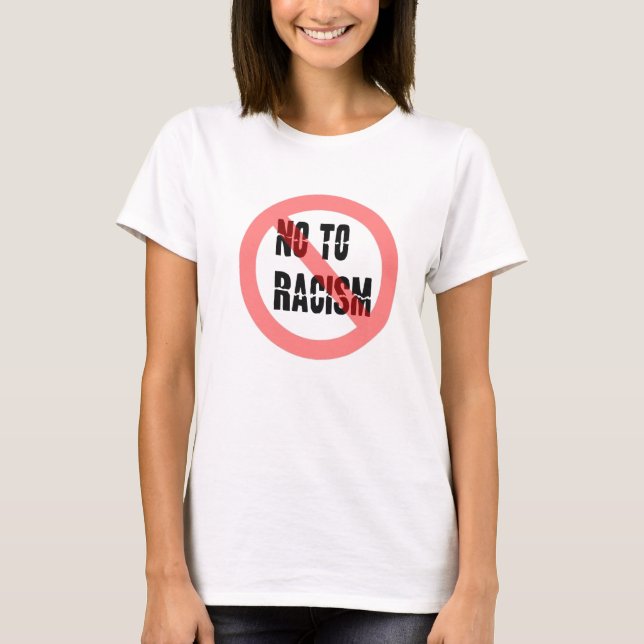 Camiseta Não ao racismo | Slogan Anti-Racismo (Frente)
