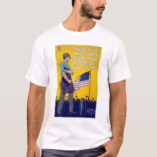 Camiseta Não apenas chapéus fora à bandeira