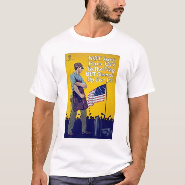 Camiseta Não apenas chapéus fora à bandeira (Frente)