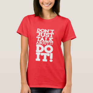 Camiseta Não apenas fale, faça isso de vermelho