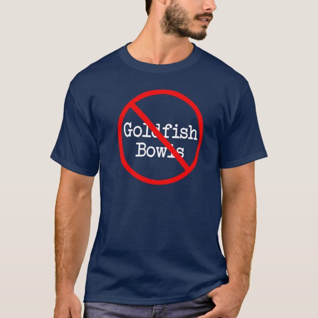 Camiseta Não às bacias do peixe dourado (Frente)