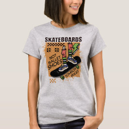 Camiseta Não Balé Calçados Tomboy Regras Rapariga