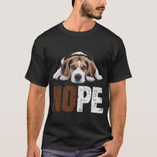 Camiseta Não Beagle Cão Pupilo Preguiçoso Donos de Animais