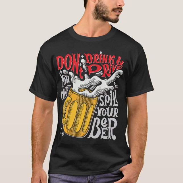Camiseta Não beba cerveja e dirija (Frente)