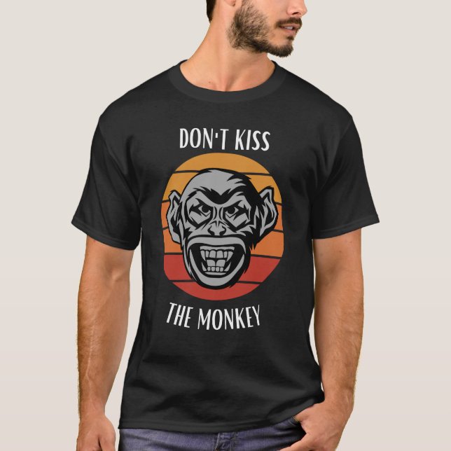 Camiseta Não beije o macaco (Frente)