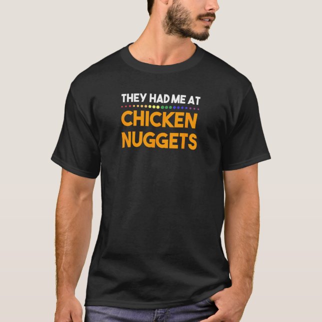 Camiseta Não Binário Eles Me Conquistaram Com Nuggets De Fr (Frente)