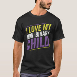 Camiseta Não Binário Eu Amo minha Mãe LGBT Filha Não-Binári