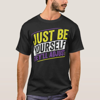 Camiseta Não Binário Seja SeuAjuste LGBT Enby Não Binário