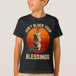 Camiseta Não bloqueie as bênçãos cristão dunking basquete
