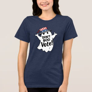 Camiseta Não Boo, Vote! Diversão Política do Halloween Mash