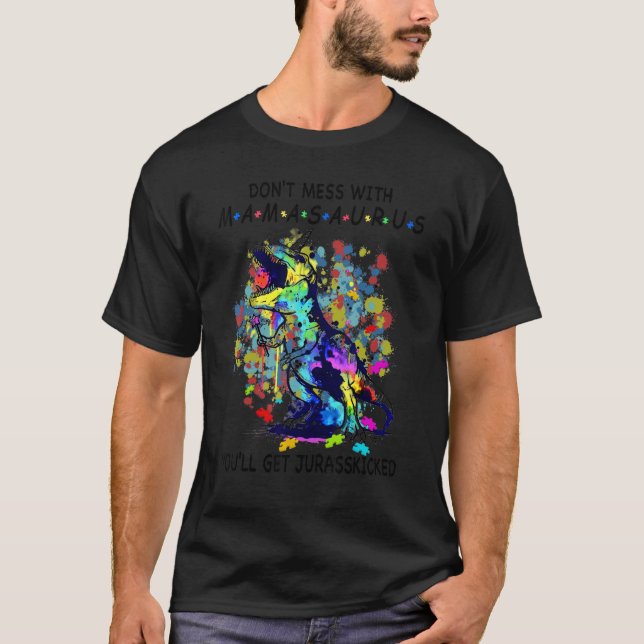 Camiseta Não Brinque Com o Dia das Mães Mamasaurus Rex Gìt  (Frente)