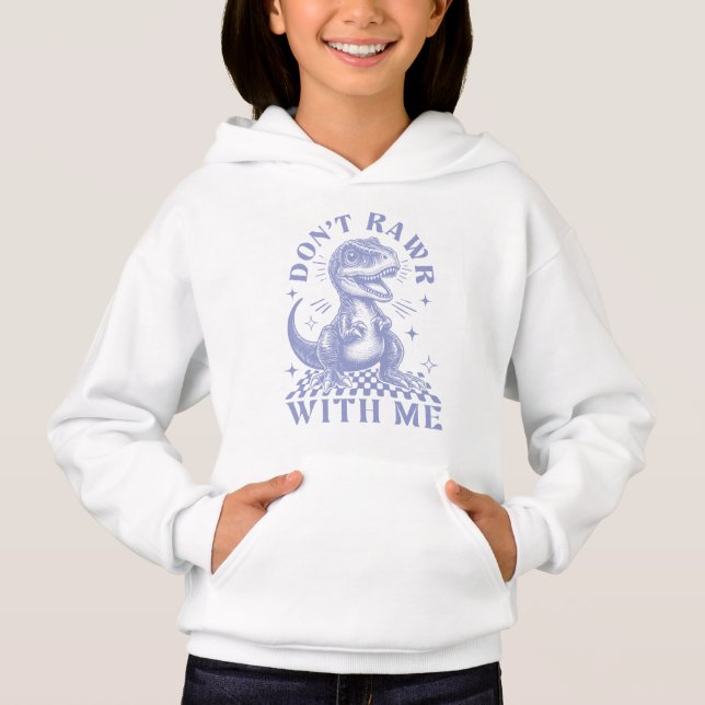 Camiseta Não brinque comigo - Retro do Dinossauro (Frente)