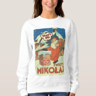 Camiseta Não Cabe - Divertido Papai Noel Retrô.