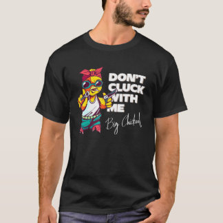 Camiseta Não Caceje Com Gráfico De Frango Grande E Legal
