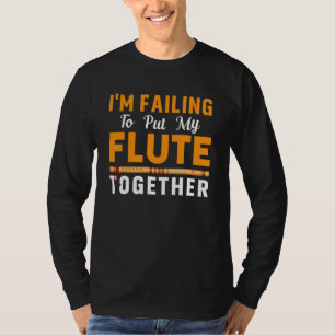 Camiseta Não Colocar Flauta Junto Do Jogador De Música Flau