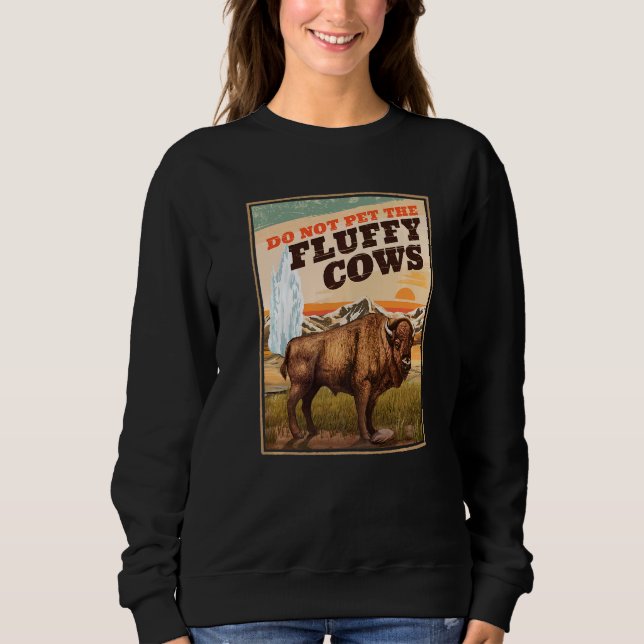 Camiseta Não Coloque As Vacas Fluffy Bison 3 (Frente)
