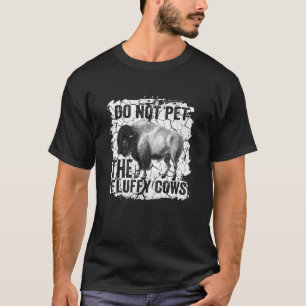 Camiseta Não Coloque As Vacas Fluffy Mulheres Vintage Bison