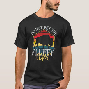 Camiseta Não Coloque As Vacas Fluffy Mulheres Vintage Bison