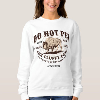 Camiseta Não Coloque as Vacas Fluffy - Yellowstone Bison En