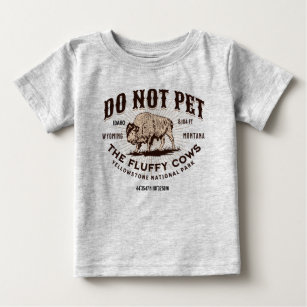 Camiseta Não Coloque as Vacas Fluffy - Yellowstone Bison En