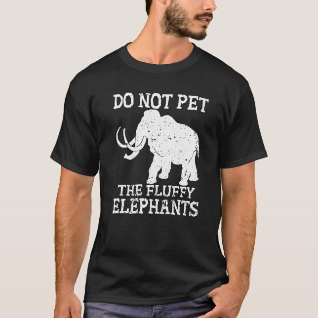 Camiseta Não Coloque os elefantes soprados Engraçados Eleph (Frente)