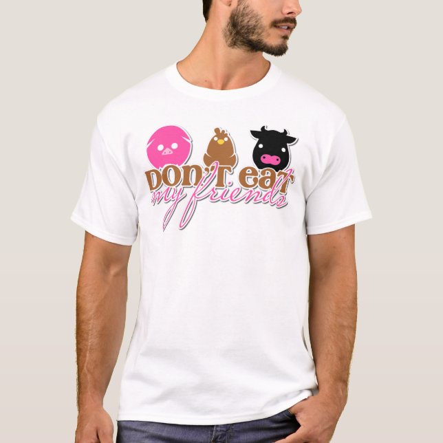 Camiseta Não coma meus amigos! (Frente)