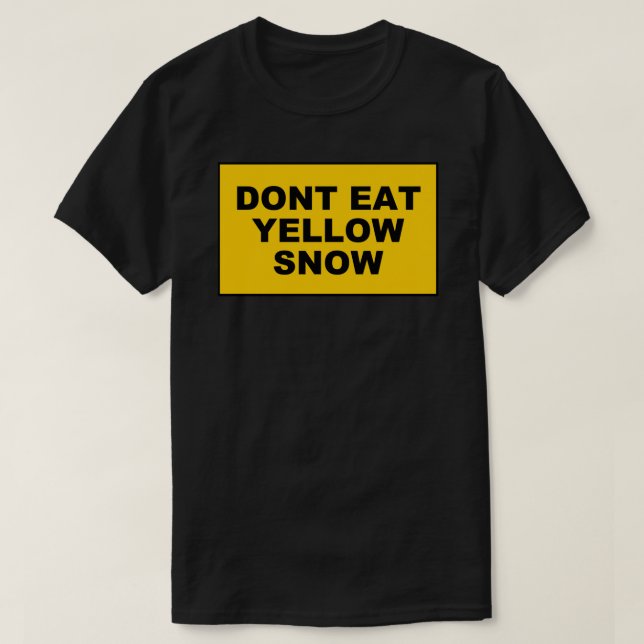 Camiseta NÃO COMA VÍDEO AMARELO DE NEVE.png (Frente do Design)