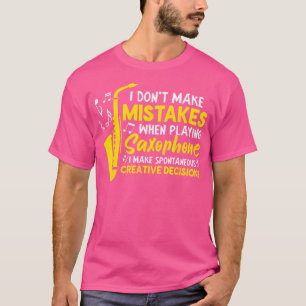 Camiseta Não Cometa Erros Jogando Saxofone Criativo Dez