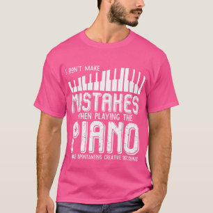 Camiseta Não Cometo Erros Ao Tocar O Piano Piano