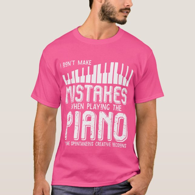 Camiseta Não Cometo Erros Ao Tocar O Piano Piano (Frente)