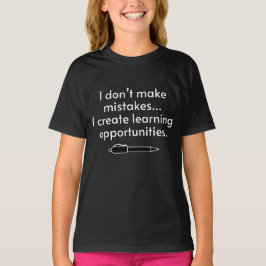 Camiseta Não Cometo Erros - Aprendizado Criativo