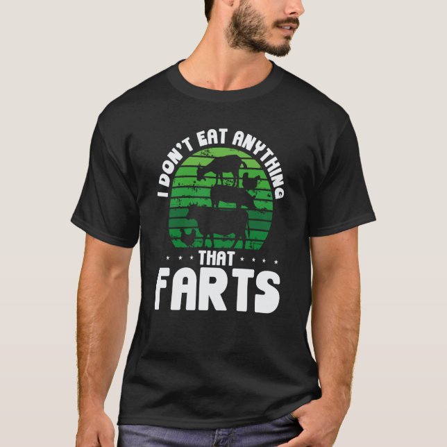 Camiseta Não Como Nada Que Peida Veganismo (Frente)