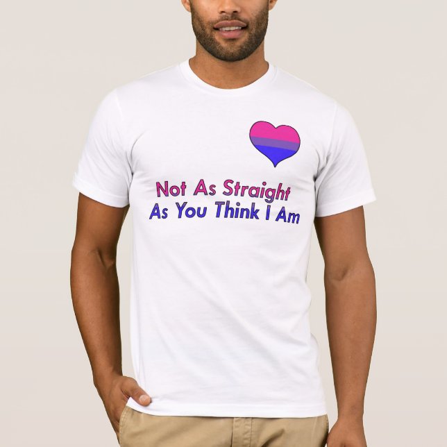 Camiseta "Não como" o Bisexual/camisa retos de Biromantic (Frente)