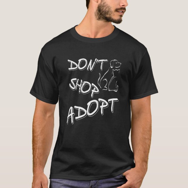 Camiseta Não Comprar Adotar Pro Pet Adoção (Frente)