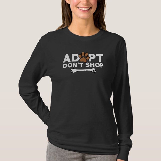 Camiseta Não Comprar Adotar Salvar Animais de Salvamento de (Frente)