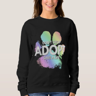 Camiseta Não Comprar Adotar Salvar um Gato de Cachorro Vida