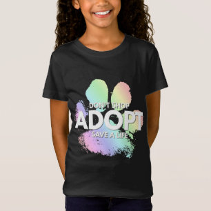 Camiseta Não Compre, Adote. Cão, Gato, Animal De Salvamento