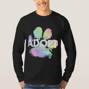 Camiseta Não Compre, Adote. Cão, Gato, Animal De Salvamento