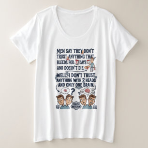Camiseta Não Confie em Duas Cabeças e Um Cérebro