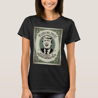 Camiseta “não confie em ninguém” - Trump Nknote Paródia _1 