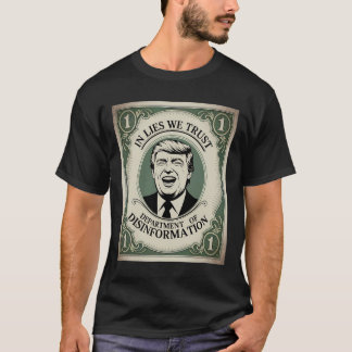 Camiseta “não confie em ninguém” - Trump Nknote Paródia _1 