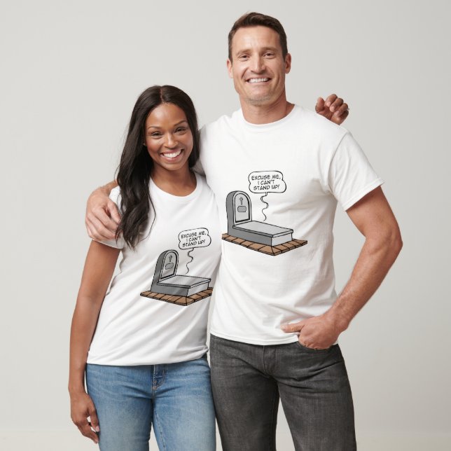 Camiseta Não consigo ficar de pé (Unissex)