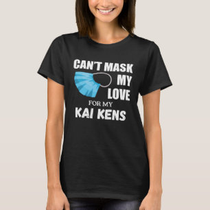 Camiseta Não consigo mascarar meu amor pelo cão Kai Ken