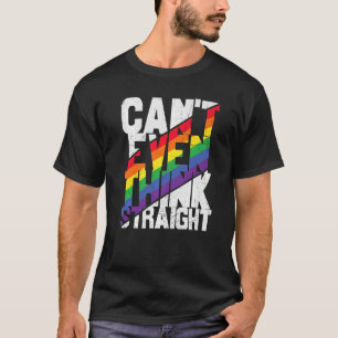 Camiseta Não consigo nem pensar no Gay lgbtq lésbica do Het