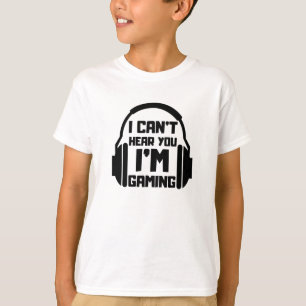 Camiseta Não consigo ouvir-te, jogo jogos de jogos