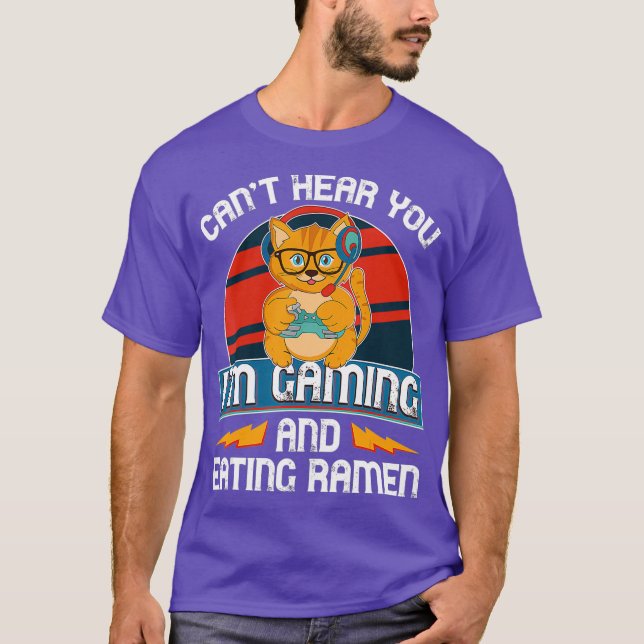 Camiseta Não Consigo Ouvir Você Im Gaming Video Gamer Ramen (Frente)