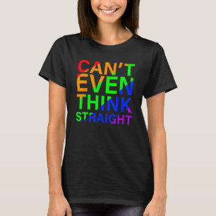 Camiseta Não Consigo Sequer Pensar Direito Arco-Íris Colori
