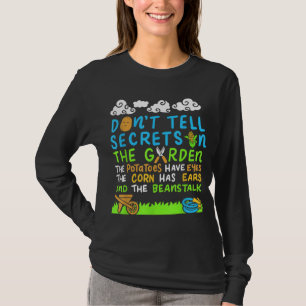 Camiseta Não conte Segredos no Jardim Engraçado Vegetal G
