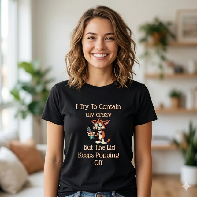 Camiseta Não Contém o Louco – Divertido e Relatable (Criador carregado)