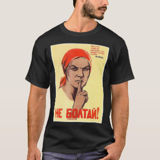 Camiseta Não converse com o Poster da União Soviética URSS
